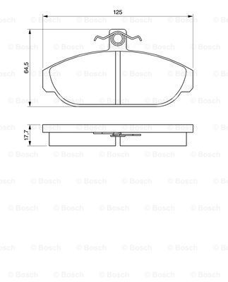 BOSCH stabdžių trinkelių rinkinys, diskinis stabdys 0 986 467 400