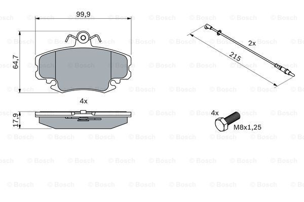 BOSCH Комплект тормозных колодок, дисковый тормоз 0 986 467 720