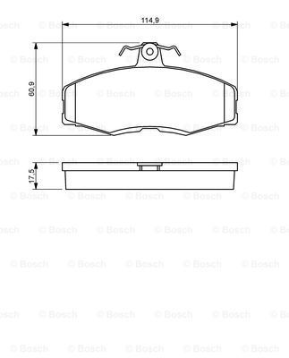 BOSCH Комплект тормозных колодок, дисковый тормоз 0 986 468 613