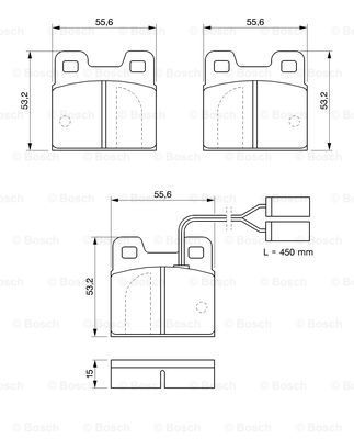 BOSCH stabdžių trinkelių rinkinys, diskinis stabdys 0 986 469 120