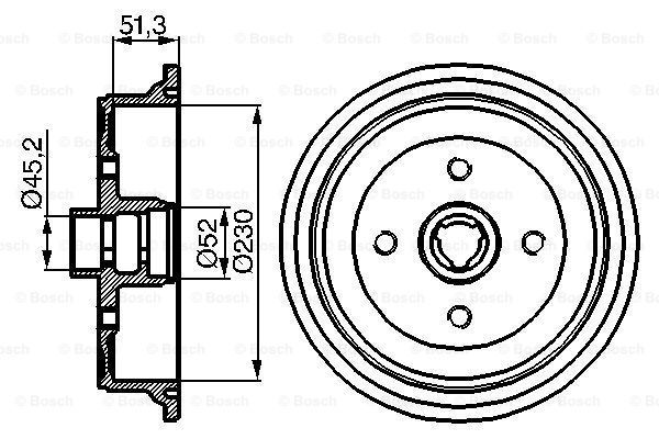 BOSCH Тормозной барабан 0 986 477 029