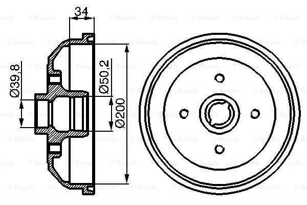 BOSCH stabdžių būgnas 0 986 477 040