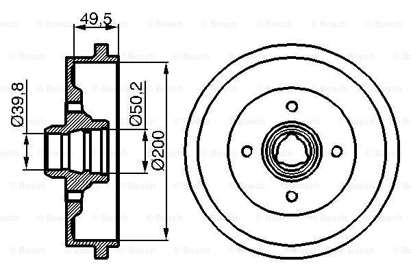 BOSCH Тормозной барабан 0 986 477 041