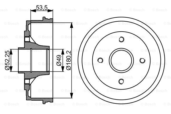 BOSCH Тормозной барабан 0 986 477 061