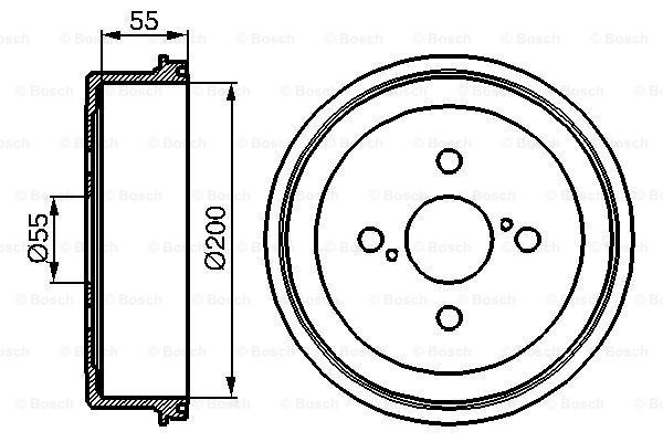 BOSCH Тормозной барабан 0 986 477 090