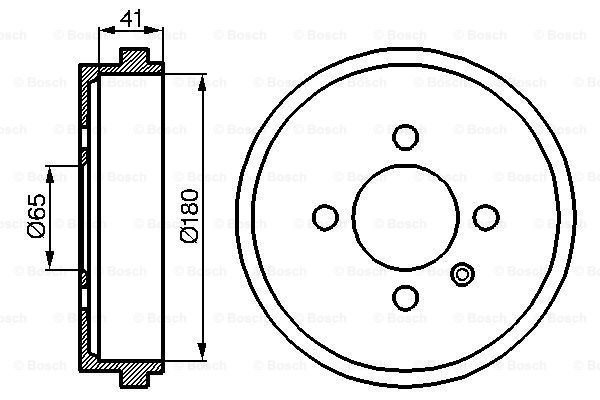 BOSCH Тормозной барабан 0 986 477 105