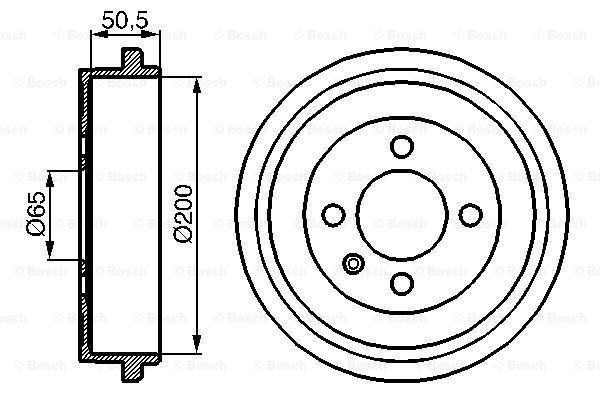 BOSCH Тормозной барабан 0 986 477 106