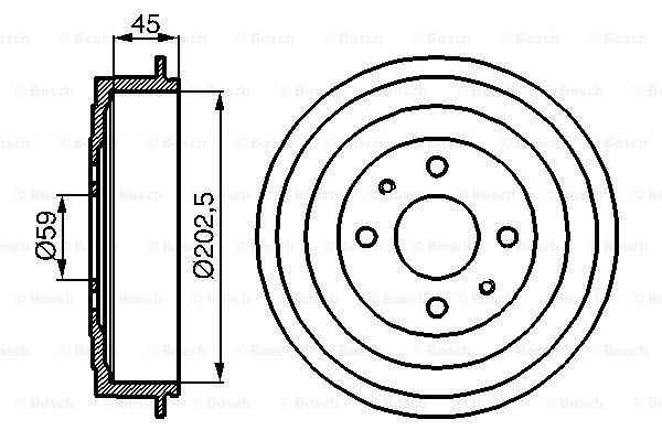 BOSCH Тормозной барабан 0 986 477 109