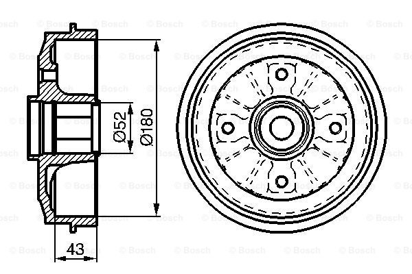 BOSCH stabdžių būgnas 0 986 477 114