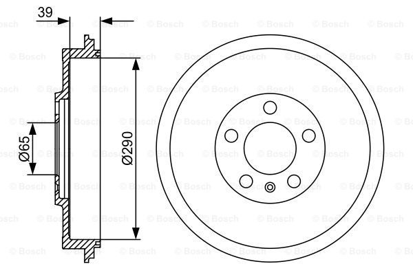 BOSCH Тормозной барабан 0 986 477 152