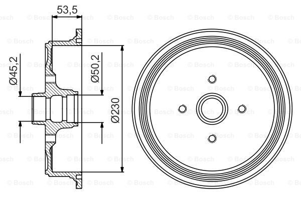 BOSCH Тормозной барабан 0 986 477 160