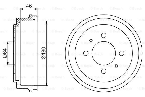 BOSCH Тормозной барабан 0 986 477 186