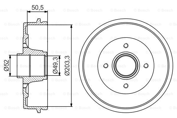 BOSCH Тормозной барабан 0 986 477 214