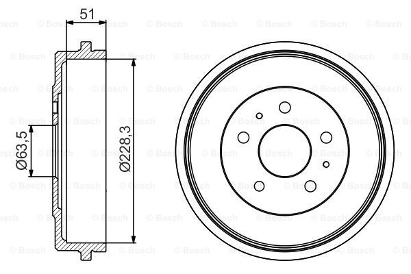 BOSCH Тормозной барабан 0 986 477 219