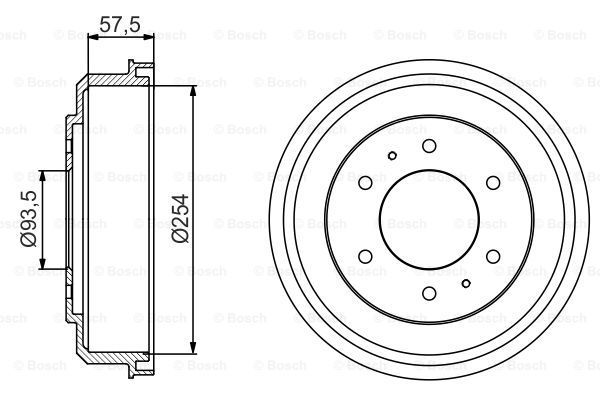 BOSCH Тормозной барабан 0 986 477 220