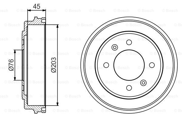 BOSCH Тормозной барабан 0 986 477 234