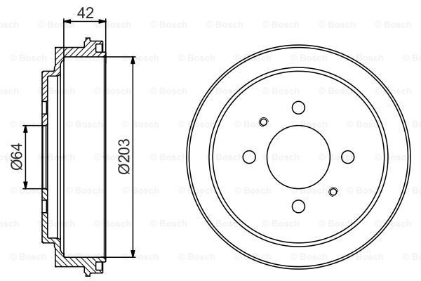 BOSCH Тормозной барабан 0 986 477 246