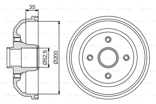 BOSCH stabdžių būgnas 0 986 477 265