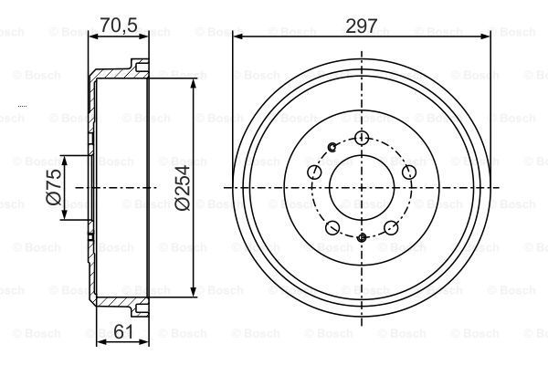 BOSCH stabdžių būgnas 0 986 477 276