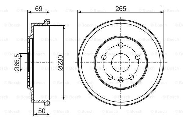 BOSCH Тормозной барабан 0 986 477 293