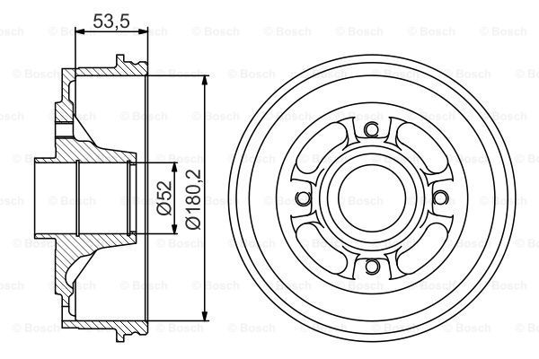 BOSCH Тормозной барабан 0 986 477 304