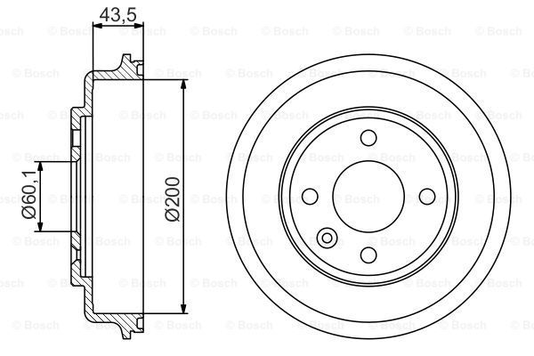 BOSCH Тормозной барабан 0 986 477 313