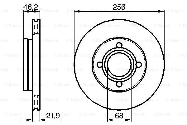 BOSCH Тормозной диск 0 986 478 018