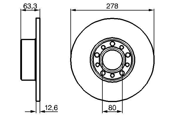 BOSCH Тормозной диск 0 986 478 058