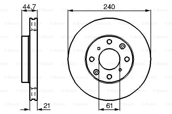 BOSCH Тормозной диск 0 986 478 115