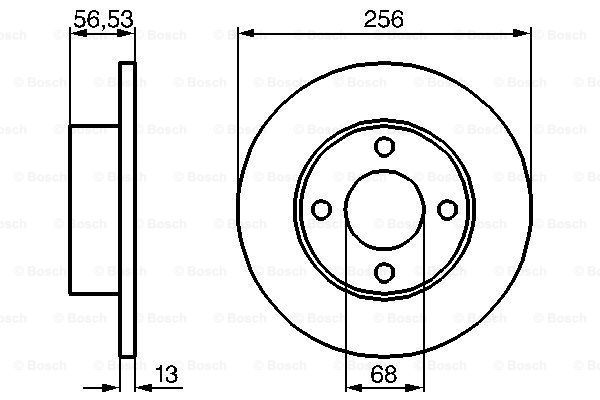 BOSCH Тормозной диск 0 986 478 130