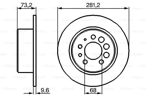 BOSCH Тормозной диск 0 986 478 143