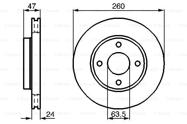 BOSCH Тормозной диск 0 986 478 170