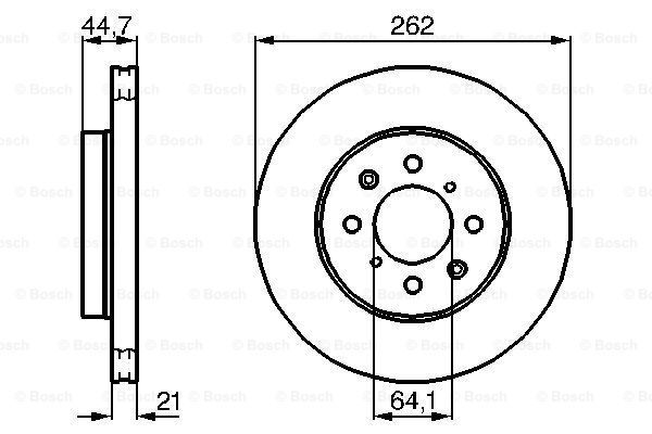 BOSCH Тормозной диск 0 986 478 174