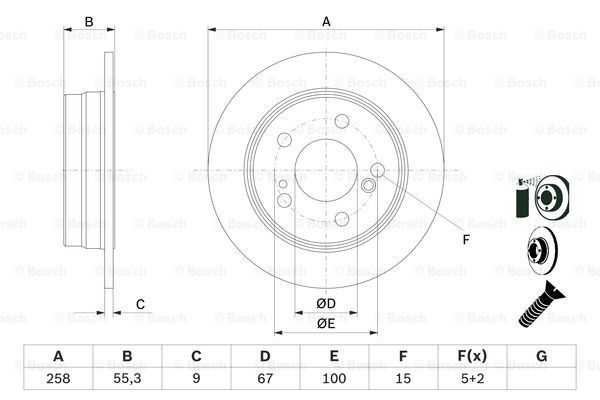 BOSCH stabdžių diskas 0 986 478 188