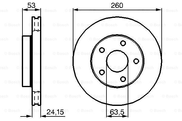 BOSCH Тормозной диск 0 986 478 195