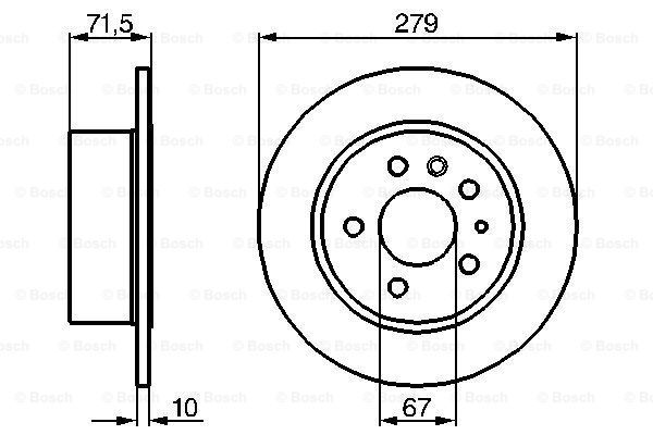 BOSCH Тормозной диск 0 986 478 199