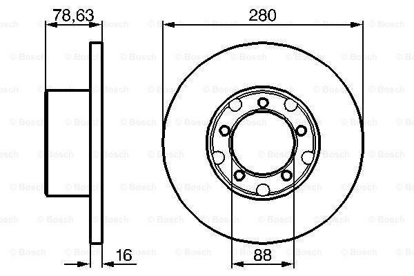 BOSCH Тормозной диск 0 986 478 201