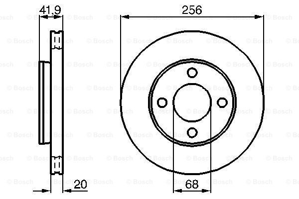 BOSCH Тормозной диск 0 986 478 225