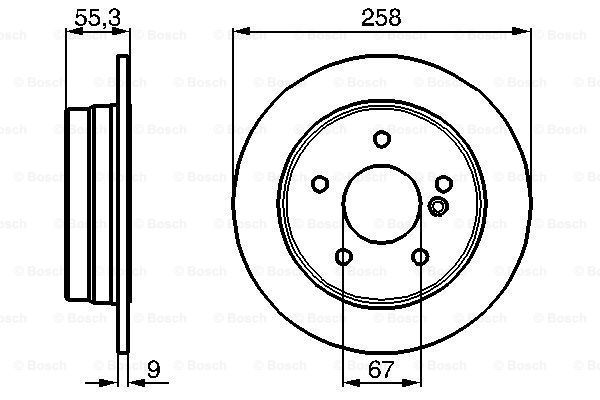 BOSCH Тормозной диск 0 986 478 255