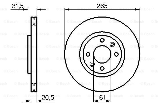 BOSCH Тормозной диск 0 986 478 279