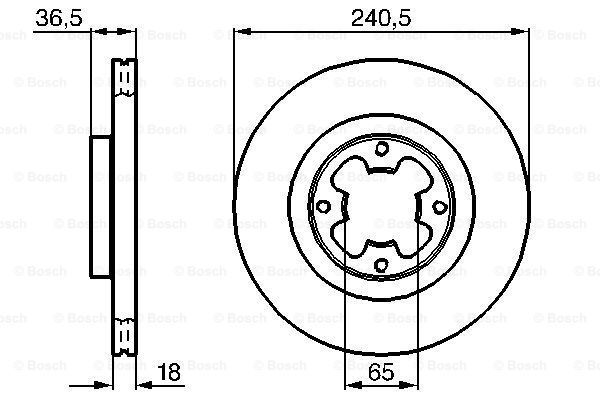 BOSCH Тормозной диск 0 986 478 292