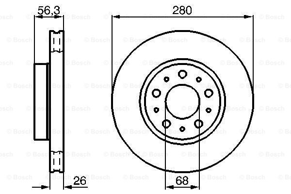 BOSCH Тормозной диск 0 986 478 298