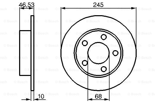 BOSCH Тормозной диск 0 986 478 315