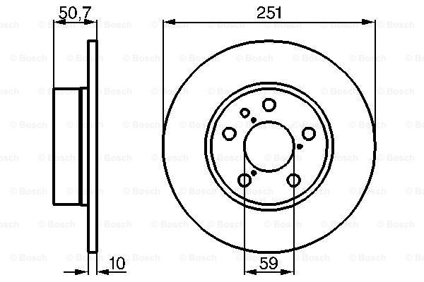 BOSCH Тормозной диск 0 986 478 341