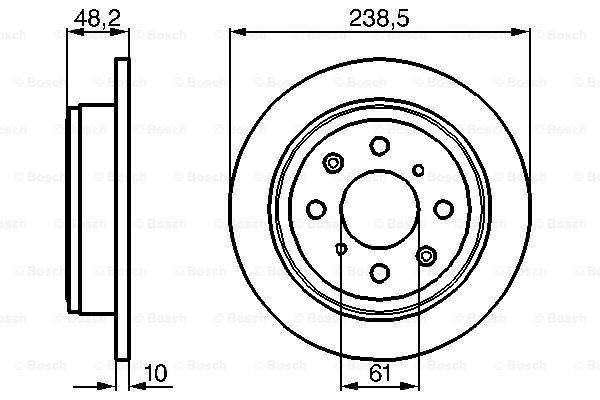 BOSCH Тормозной диск 0 986 478 350