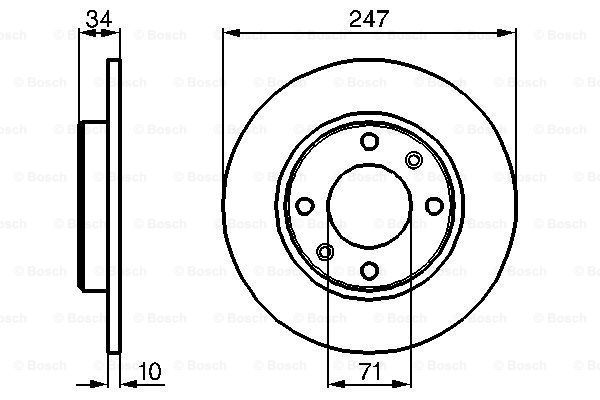 BOSCH Тормозной диск 0 986 478 359