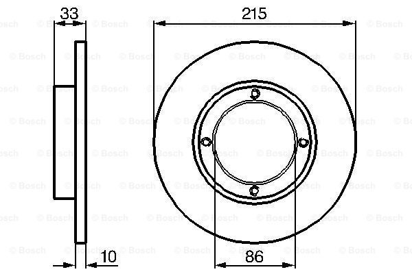 BOSCH Тормозной диск 0 986 478 376