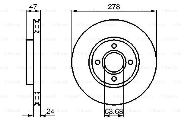 BOSCH Тормозной диск 0 986 478 427