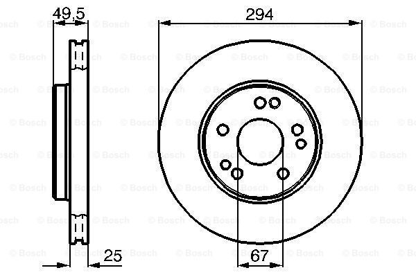 BOSCH Тормозной диск 0 986 478 428