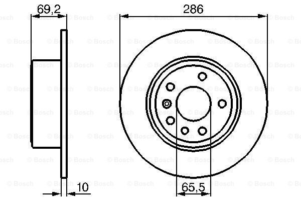 BOSCH Тормозной диск 0 986 478 436